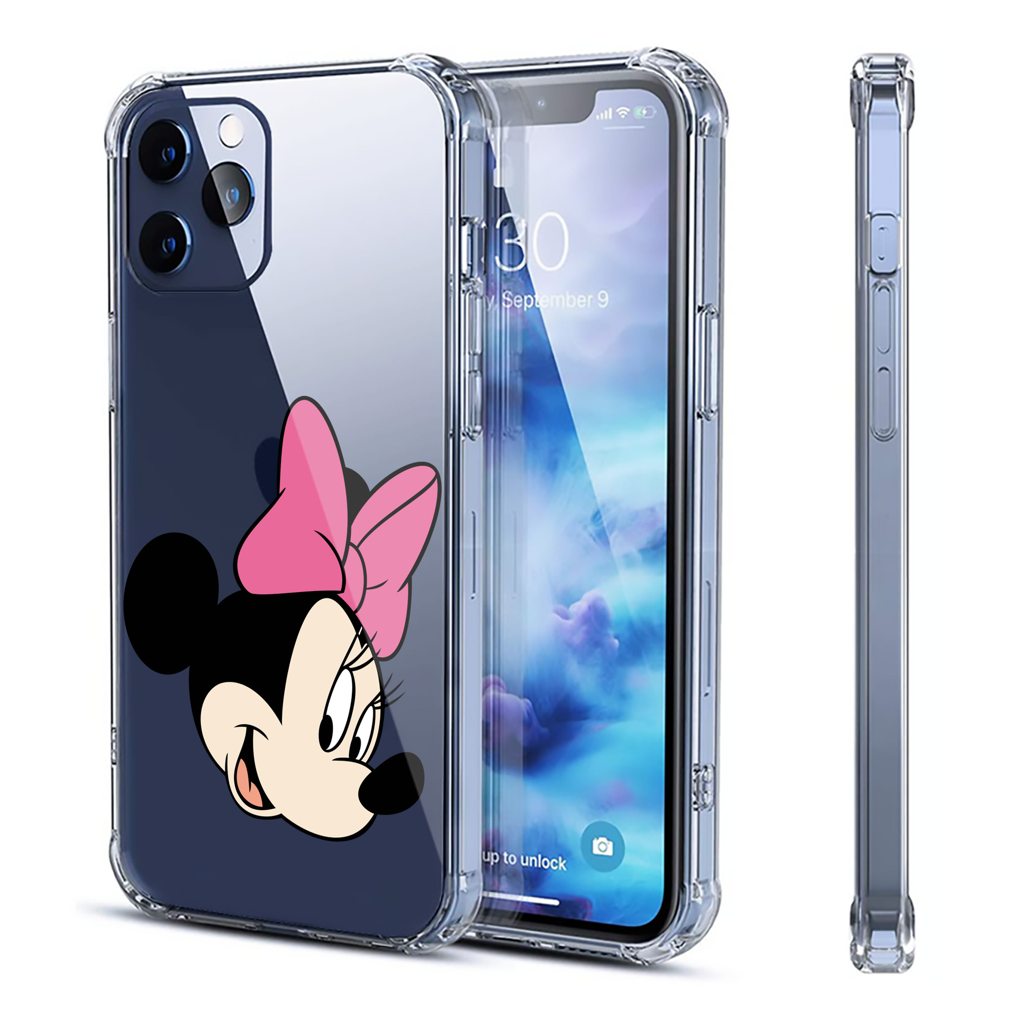（画像用） ミッキーマウス Mickey Mouse 【iPhone 12シリーズ対応】透明スマホケース（クリアソフトケース）